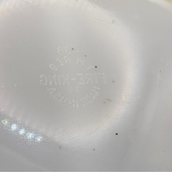 Vintage Fire King Peach Luster Reverse Logo Divided Casserole Serving Dish #468 - Picture 2 of 9